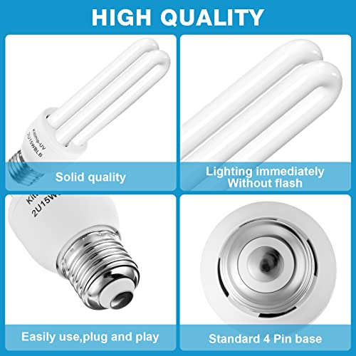 Bug Zapper U Type Replacement Light Bulb 15W E26 E27 For Homesuit, Keuomy, Yluces, Yissvic, Powify And Other Models Bug Zapper (2) #TOP2