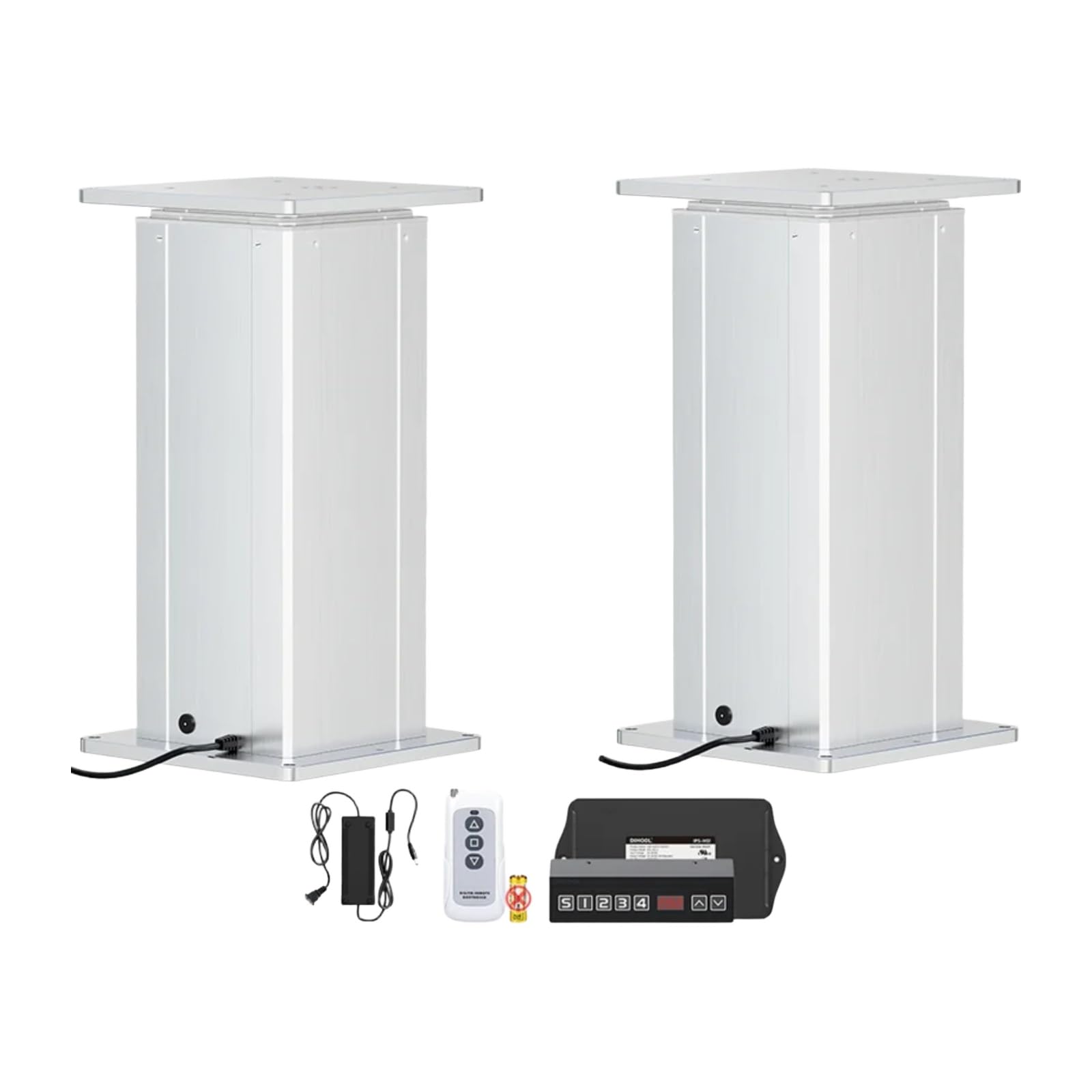 2 Stück Hebe Säule Belastungskapazität 200kg synchronisierte Arbeitsmaschinen Steuerung Hebeplattform(200KG Load 10MMS; 2 Hall 1V2; Hall H490)