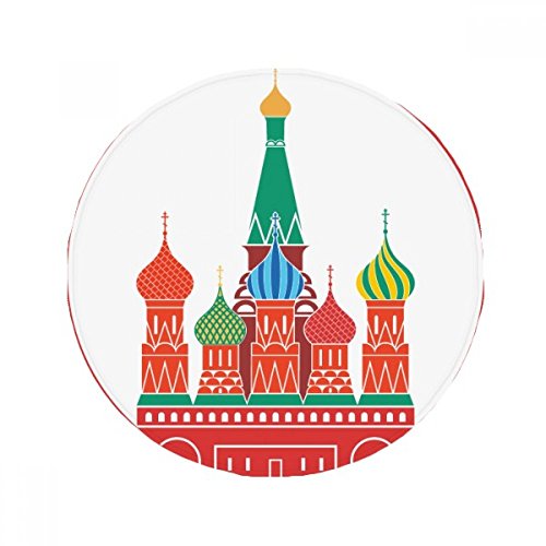 Tapis de bain église de Moscou rond multicolore 80cm une idée cadeau originale - 2