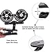 TN TONNY 12V Dual Head Car Fan, 4 Inches Electric Car Clip Cooling Fans 180° Rotatable, Vechile Back Seat 12V Air Cooling Fan with Stepless Speed Regulation for SUV, RV, Vehicles
