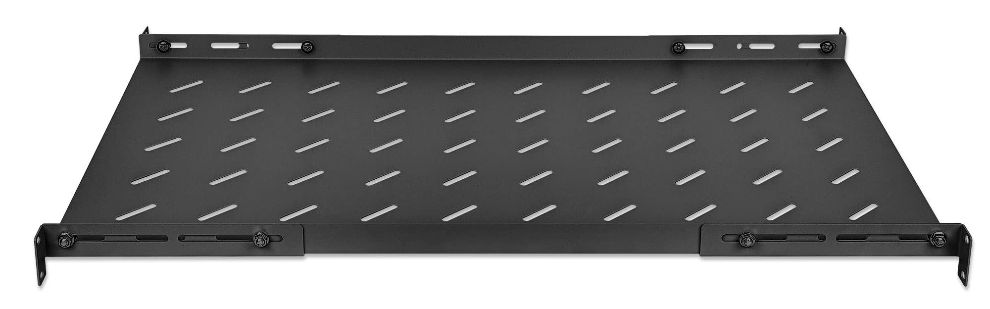 Intellinet 714716 Mensola 19" Fissa con profondità Regolabile da 750 a 950 mm 1U Nero Nero