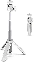 Tripé com haste de extensão ULANZI Minitripé de selfie para iPhone 13 Pro Max, Samsung, OnePlus, Google Smartphone, Canon G7X Mark III, Sony RX100 VII A6400, câmeras de vlogging branco (off-white)