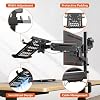 PUTORSEN Monitor Arm with Laptop Tray for 17-35" Screens & 18" Laptops,Monitor and Laptop Desk Mount Height Adjustable Full Motion with Desk Clamp & Grommet,VESA 75/100mm #3