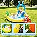 Inflatable Splash Pad for Kids - Monster Spray Pool Set with Slide Sprinkler Toss Rings & Balls, 70