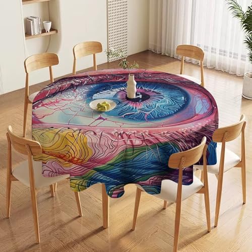 Nappe ronde imperméable lavable pour protéger la table des enfants - 4