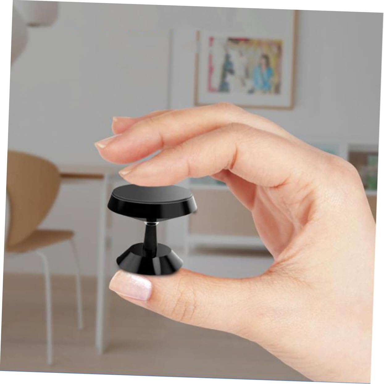 jojofuny 6piezas Soporte Magnético para Teléfonos Vehículos Montaje para Tablero Adhesivo Compatible Smartphones y De Negro