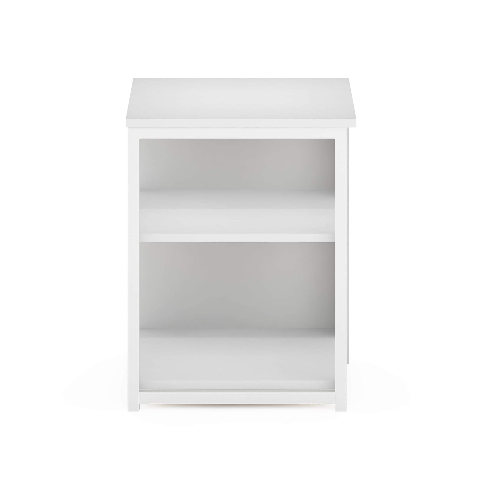 Furinno 20293WHSWH Camnus Tavolino da Tavolo, Comodino, Legno Ingegnerizzato, Solido Bianco, 38.6 W x 51.1 H x 39.9 D Cm