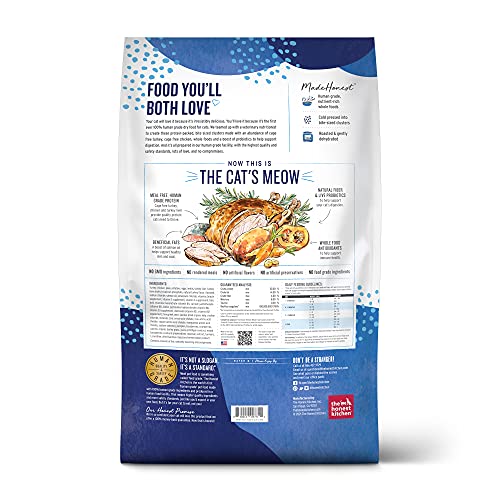 Image of The Honest Kitchen Human Grade Whole Food Clusters Grain Free Turkey & Chicken Dry Cat Food, 10 lb Bag
