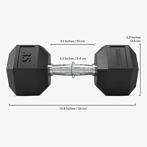 Miniatura 8 de Dmoose - Mancuernas hexagonales para ejercicios de entrenamiento de fuerza, bíceps, tríceps, pecho, hombros, espalda, piernas, gimnasio en casa para