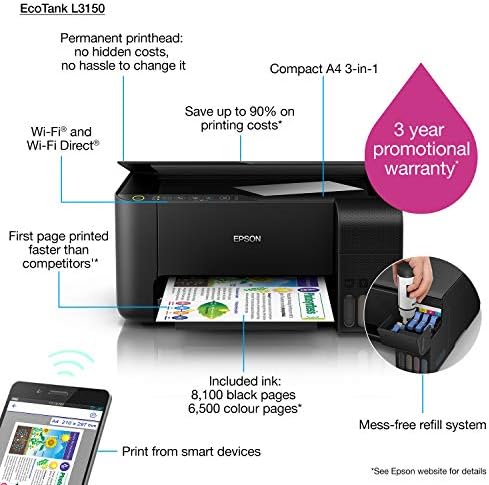 Epson EcoTank L3150 Print/Scan/Copy Wi 