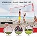 Bearwill Volleyball Net, 12FT Portable Volleyball Net for Backyard, Freestanding Volley Ball Set Height Adjustable with Carry Bag, Volley Ball Practice Nets Training Equipment for Indoor and Outdoor