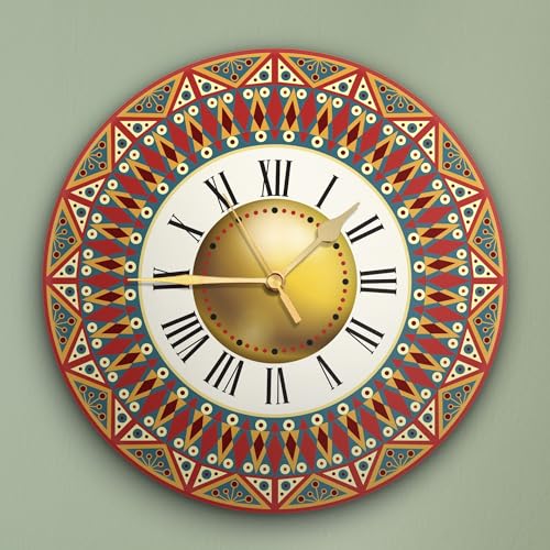 Reloj de pared redondo acrílico 12 pulgadas silencioso analógico miniatura 6