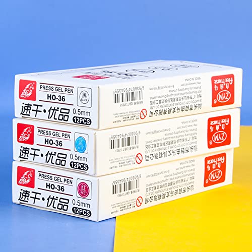 Bolígrafos retráctiles con tinta de gel 0.5mm, pack 12 azul miniatura 7