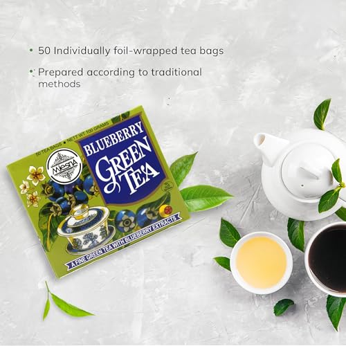 Image of Mlesna Blueberry Green Tea 100g | 50 Foil-Wrapped Tea Bags | Pure Ceylon Green Tea | Rich in Antioxidant | Imported from Sri Lanka