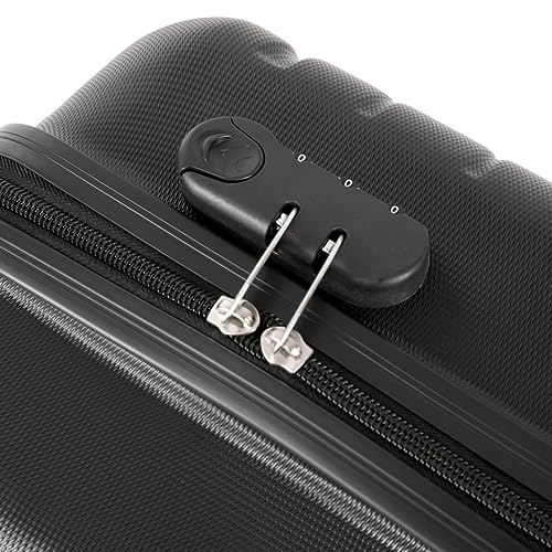 Mala de Bordo Viagem Rígida Rodas 360 º capacidade 10kg e anti furto com senha (PRETO)