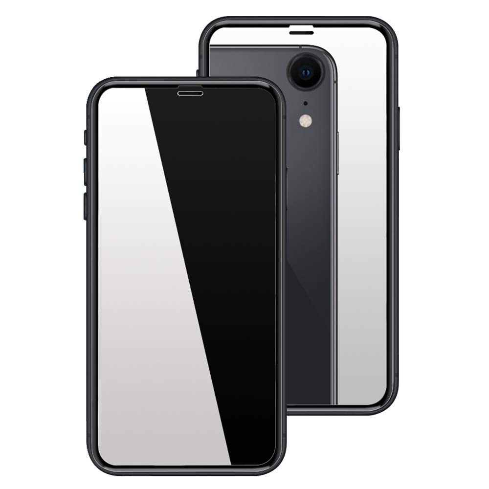 [2 Pack] Mirror Screen Protector for iPhone XR, AIKIN iPhone XR Mirror Screen Protector Tempered Glass Case Friendly HD 9H Hardness Anti-Scratch Full Coverage Mirrored Steel Film 6.1ââ‚¬Â