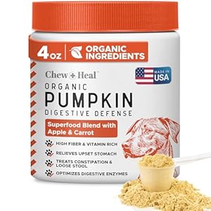 Organic Pumpkin Powder for Dogs – 4 oz of Powder for Dog Digestion with 5cc Scoop – Made with Pumpkin, Apple, and Carrots – Made in The USA
