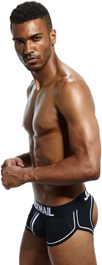 JOCKMAIL Men's Boxer Briefs Men Open Back Underwear Cotton Comfort Soft Boxer Brief for Men - Image 4