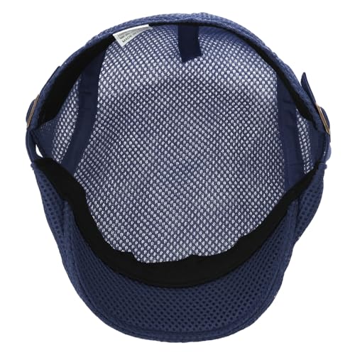 Image of VOBOOM Men Breathable Mesh Summer Hat Adjustable Newsboy Beret Ivy Cabbie Flat Cap