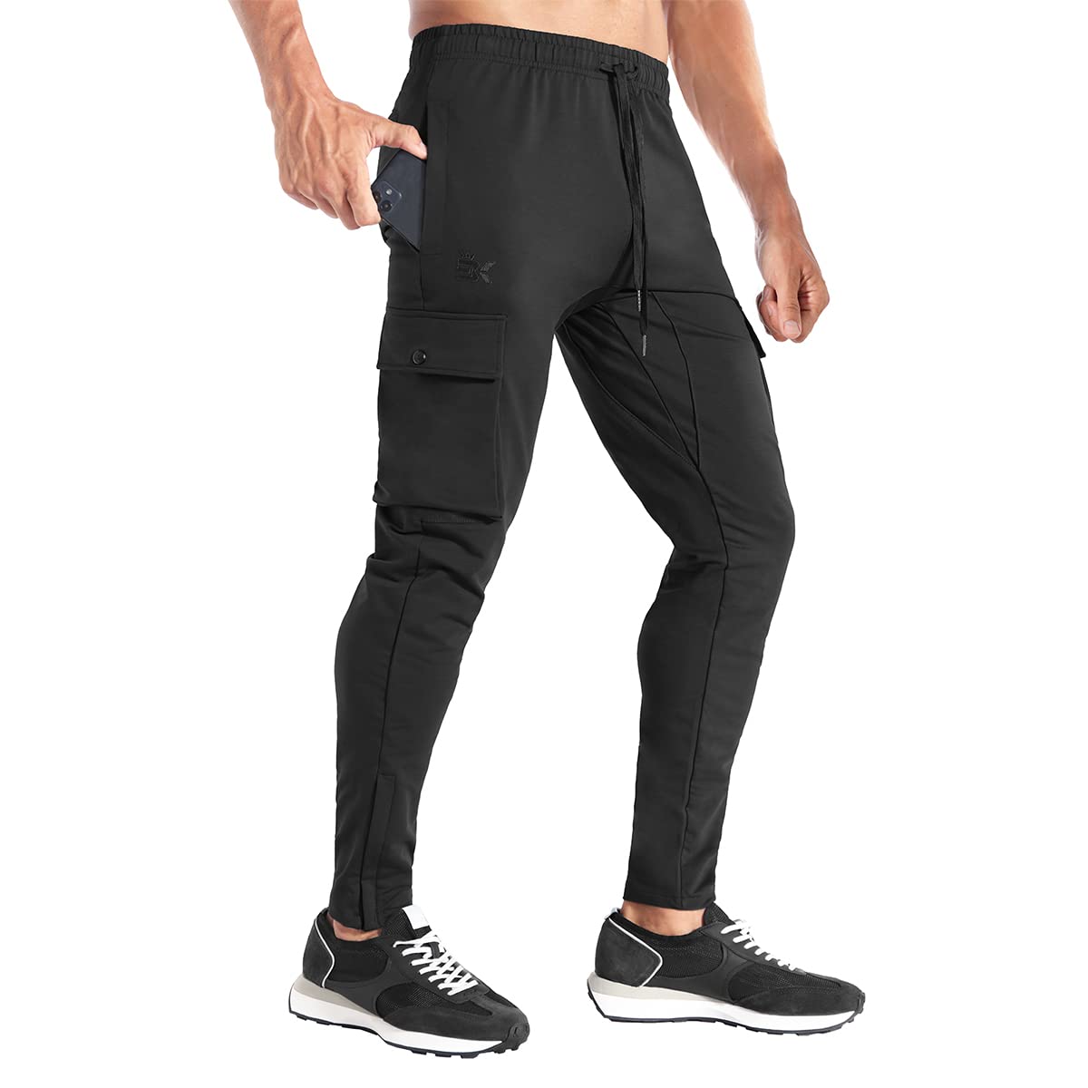 BROKIG Mens Cargo Workout Joggers
