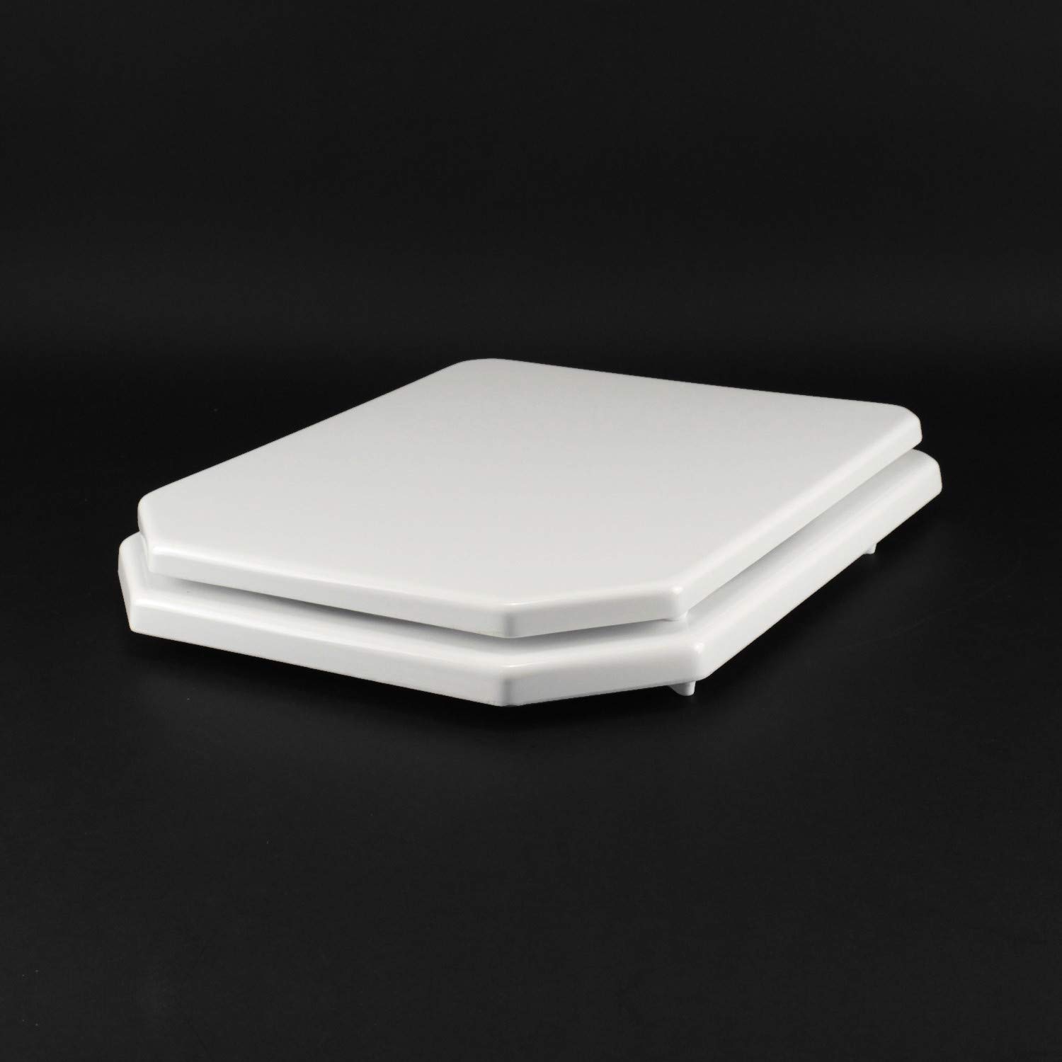 Tapa para inodoro Cesame Deco original, color blanco, asiento de inodoro para tabla de madera