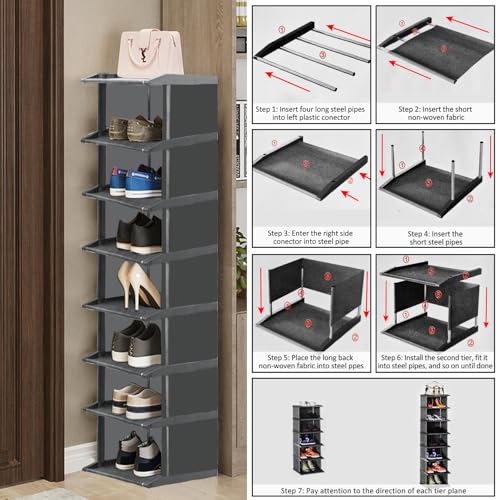Étagère à chaussures étroite pour optimiser les petits espaces