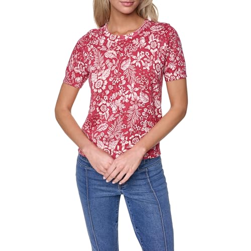 Image of Nautica Women's Crew Neck Solid Short Sleeve Sweater