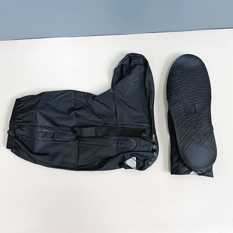 Dioche Black Rainproof Shoes Covers Thickened Bottom High Cylinder Boot Shoes Covers for Outdoor Walking Cycling (S) miniatura 3