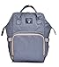 NOVAGO Sac à Dos Maman 55 litres Sac pour Ranger Les Affaires de bébé, Sac Multifonctions étanche et Durable avec Poches isothermes pour biberons (Gris)