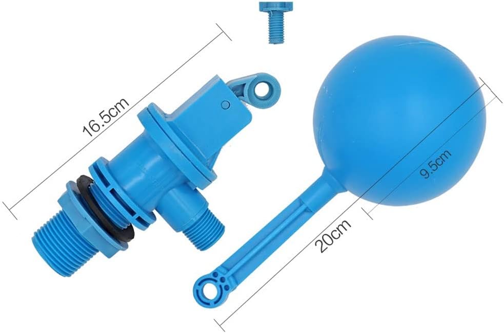1 Inch Plastic Float Ball Valve Shut Off Automatic Feed Fill, for Fish Tank Aquarium Water Humidifier Valves