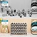 Vtopmart 4-Tier Spice Rack Organizer with 28 Empty Glass Jars and 432 Labels, Rust Resistant Iron, Black, Countertop, Cabinet, Kitchen, Pantry, Cupboard