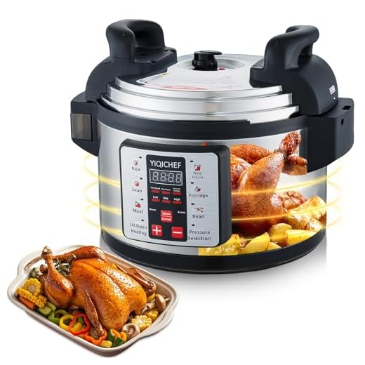 15.8Qt Commercial Large Electrical Pressure Cooker, 8-in-1 multifunctional Pressue Cooker with Non-stick Inner Pot|24 hours Preset Slow Cooker/Delay time Setting steam cooker/rice cooker and warmer