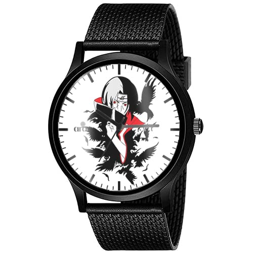 AROA Watch New Watch for Japan Anime Uchiha Itachi Model :069 Black and White Black Metal Type Rubber Analog Watch White Dial for Men Stylish Watch for Boys (B0BYW4GZHL) Amazon Price History, Amazon Price Tracker