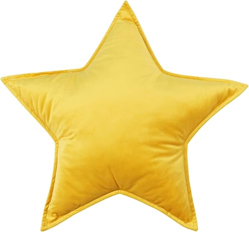 Miniatura 7 de Almohada en forma de estrella y luna, almohadas de terciopelo suave para habitación del bebé, niños, decoración de rincón de lectura, regalo (luna,