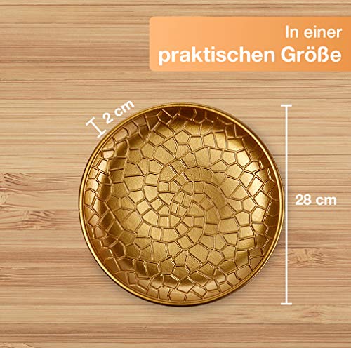 Flanacom PREMIUM Dekoschale aus Holz - Tisch-Deko mit Verzierungen - Design Holz-Schale - Wohnaccessoires - Robustes… – Bild 5