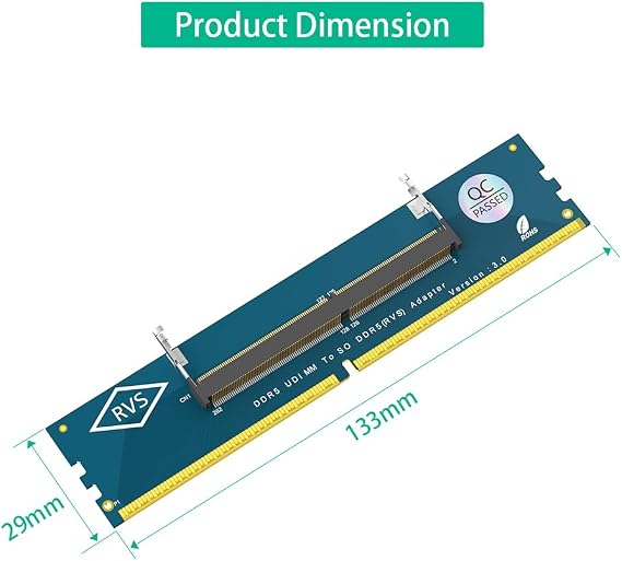 Laptop DDR5 RAM to SO DDR5 U-DIMM Desktop Adapter Card Memory Tester Converter