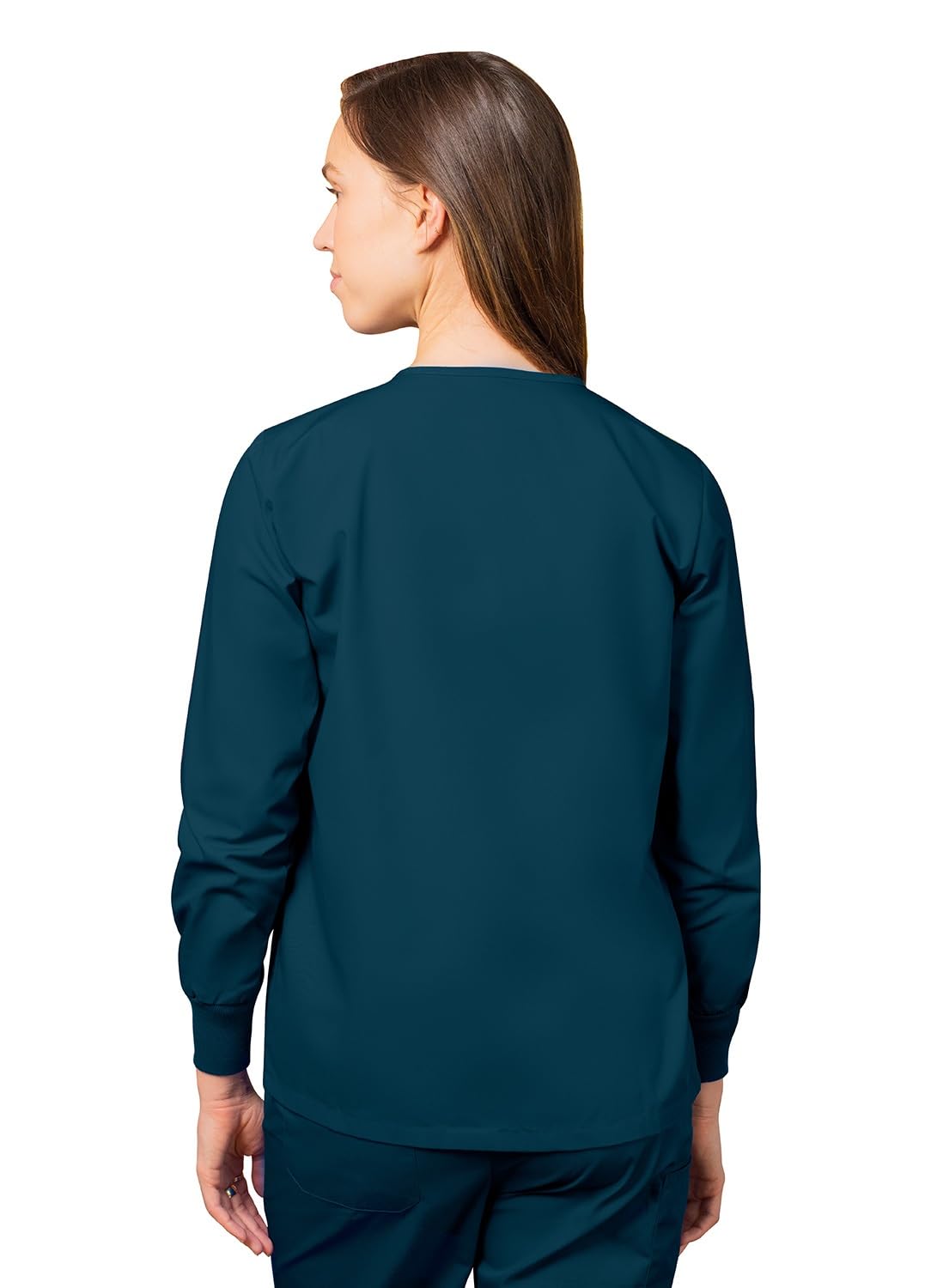 Adar Universal Damen Pflegebekleidung - Medizinische Rundhals Aufwärmjacke