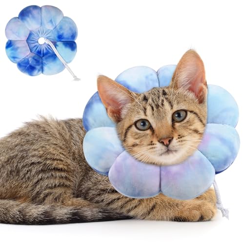 Image of Dog Cat Surgical Recovery Cone Dog Protective Collar, Pet Recovery E-Collar Soft Neck Cone to Stop Licking Wound for Cats & Kittens Small Dog After Surgery