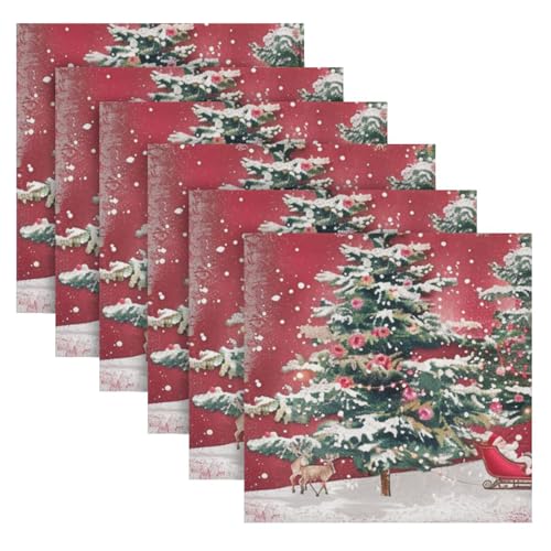 Servilletas de tela multicolor set x6 20x20 pulg miniatura 2