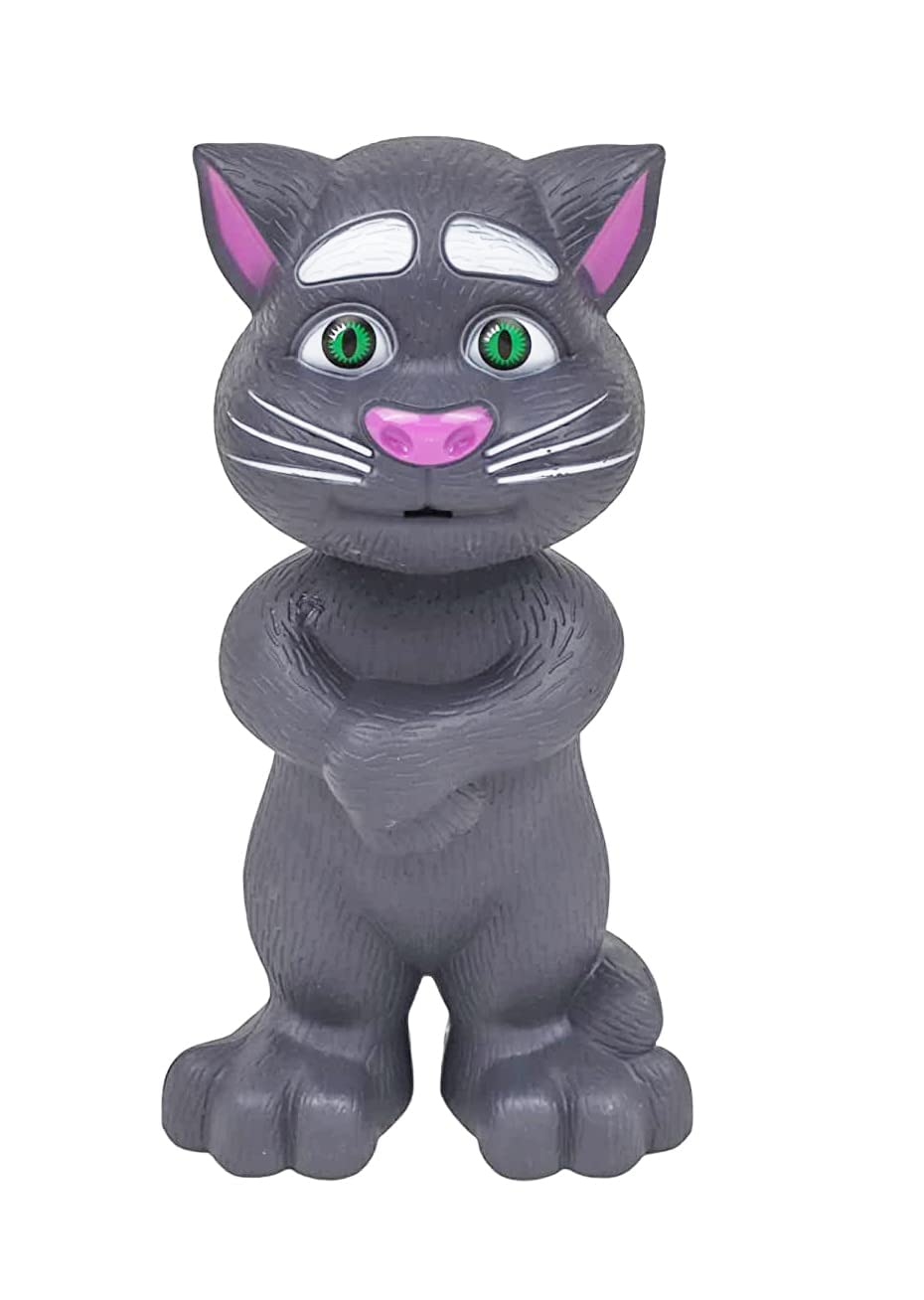 VGRASSP Talking Tom Cat Toy for Kids No Matter What You Say Will Repeat Funny Learning Good Helper Bring You Happiness! Speaking Toy (Talking Tom)