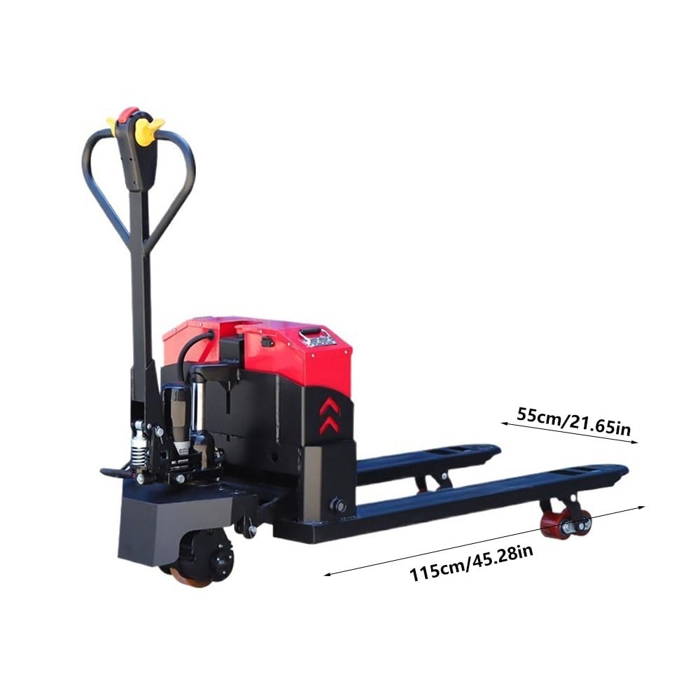Transpallet elettrico completo Batteria al litio classico Capacità 6600 libbre 46" x 21" Lunghezza forca Maniglia multifunzione Magazzini