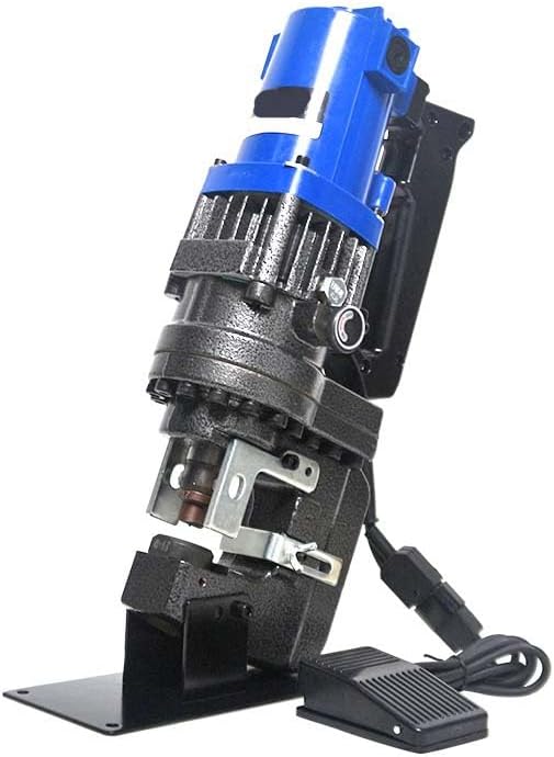 Hydraulic Punching Machine, 13Ton Iron/Steel Punch Tool with 5 Dies (6.5-20.5mm) for Angle Iron (4#-6.3#), 1300W Copper Motor & Foot Pedal