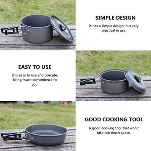 BESPORTBLE, 1 conjunto de utensílios de cozinha para acampamento portátil, dobrável, conjunto de pan