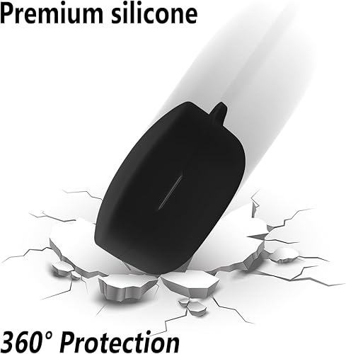 Miniatura 3 de Geiomoo Funda de transporte de silicona compatible con Sony WF-1000XM4, funda portátil resistente a los arañazos y golpes con mosquetón (negro)