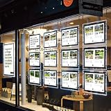 HKSIGN LED A3 Hintergrundbeleuchtung Acryl Bild Foto Poster rahmen Fenster zeichen für immobilien Shop shop signage (Horizontal, 3 Stück A3 pro Zeile)