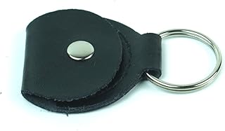 Artificial Leather Keychain Guitar Pick Holder case,Black