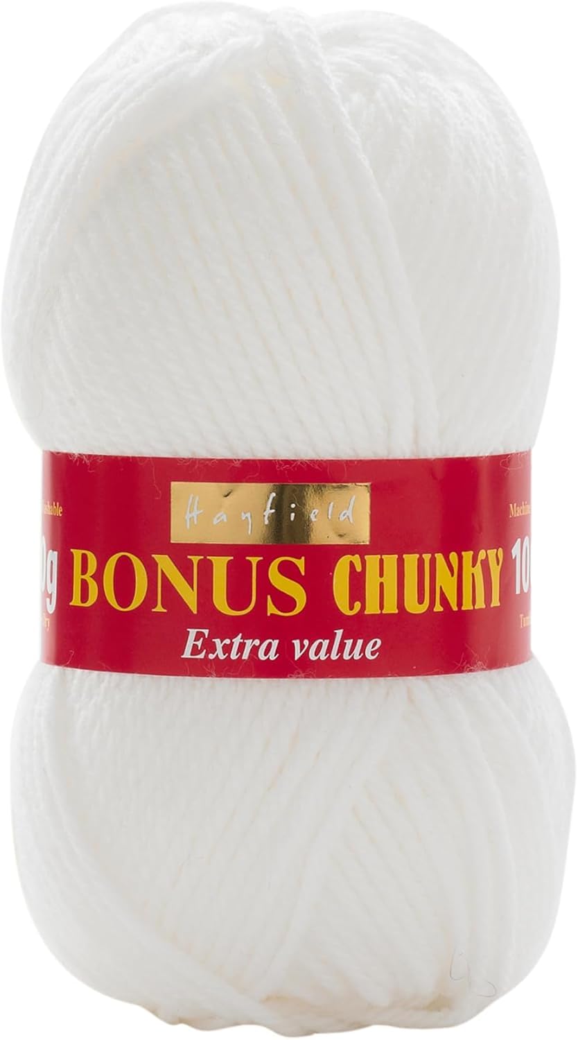 Sirdar Hayfield Bonus Chunky, White (961), 100g