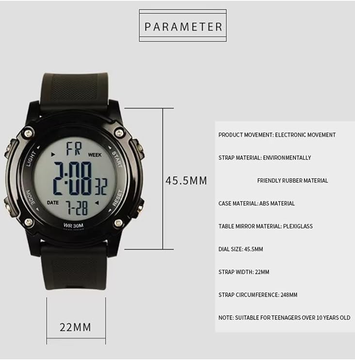 Spectrum Premium Silicone Lanyard Waterproof Young-Adult Digital Wristwatch 8111G