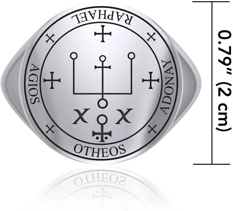 Sigil of Archangel Raphael 925 Sterling Silver Ring Fine Angel Saint Jewelry