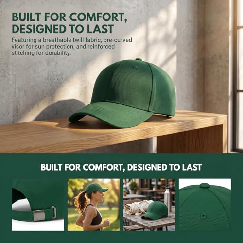 Image of 5 /6 Packs Vintage Washed Plain Baseball Cap Distressed Dad Golf Hat for Men Women